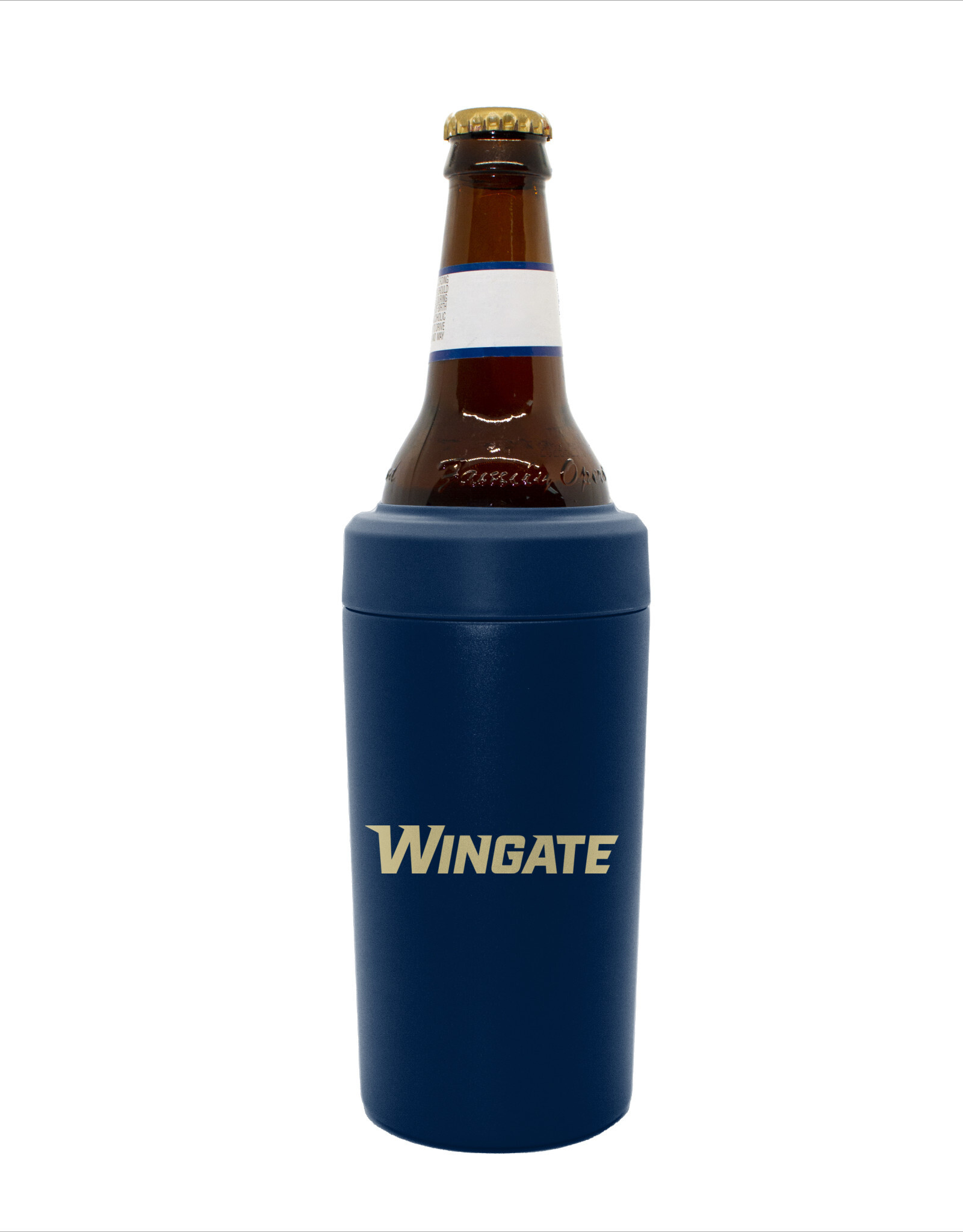 Navy Dog Head W Universal Stainless Koozie - Wingate Outfitters