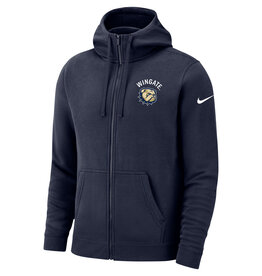 Nike Navy Wingate Dog Head Club Fleece Full Zip Hoodie Sweatshirt Jacket