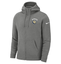 Nike Grey Wingate Dog Head Club Fleece Full Zip Hoodie Sweatshirt Jacket