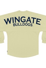 Spirit Jersey Wingate Bulldogs Puff Letter Long Sleeve T Shirt