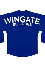 Spirit Jersey Wingate Bulldogs Puff Letter Long Sleeve T Shirt