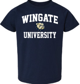 Toddler Navy Wingate Dog Head University Short Sleeve T Shirt
