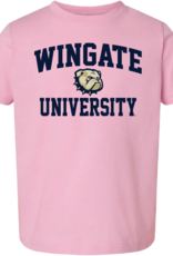 Toddler Pink Wingate Dog Head University Short Sleeve T Shirt