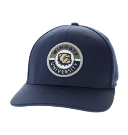 Legacy Navy CFX Wingate Dog Head Bulldogs Cool Fit Structured Stretch Fit Hat