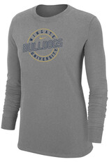 Nike Ladies Grey Wingate Bulldogs University Cotton Long Sleeve T Shirt
