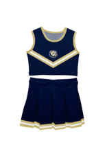 Vive La Fete Toddler Dog Head Wingate Cheerleader Top and Skirt Set