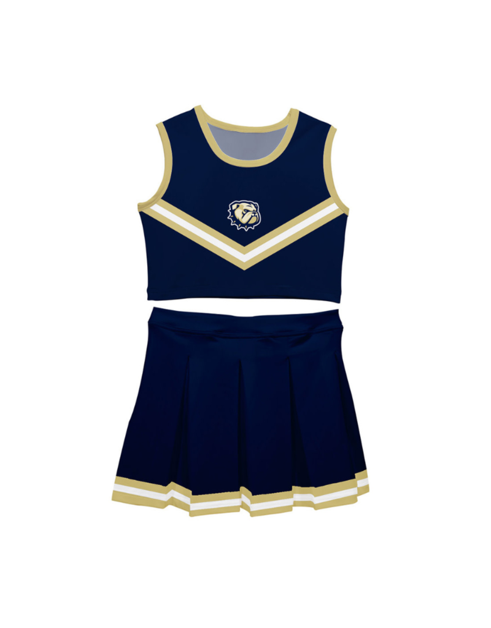 Vive La Fete Toddler Dog Head Wingate Cheerleader Top and Skirt Set