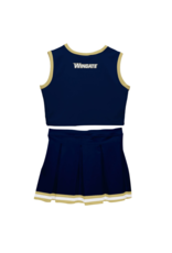 Vive La Fete Toddler Dog Head Wingate Cheerleader Top and Skirt Set