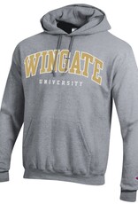 Champion Grey Powerblend Wingate University Embroidered Hoodie Sweatshirt