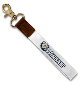 Jardine White Wingate Dog Head Wristlet Keychain