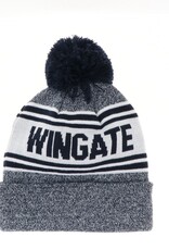 Legacy Navy Wingate Bulldogs Tailgate Marled Knit In Cuff Pom Beanie Hat