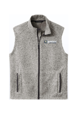 Grey Heather Full Zip Dog Head Wingate Embroidered Vest