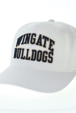 Legacy White Wingate Bulldogs Dog Head Side Rempa Mid Pro Adjustable Velcro Closure Hat