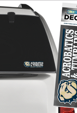 CDI 2" x 6" Dog Head Acrobatics & Tumbling Over Wingate University Decal