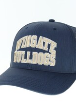 Legacy Navy and White Wingate Bulldogs Dog Head Side Rempa Mid Pro Adjustable Velcro Closure Hat