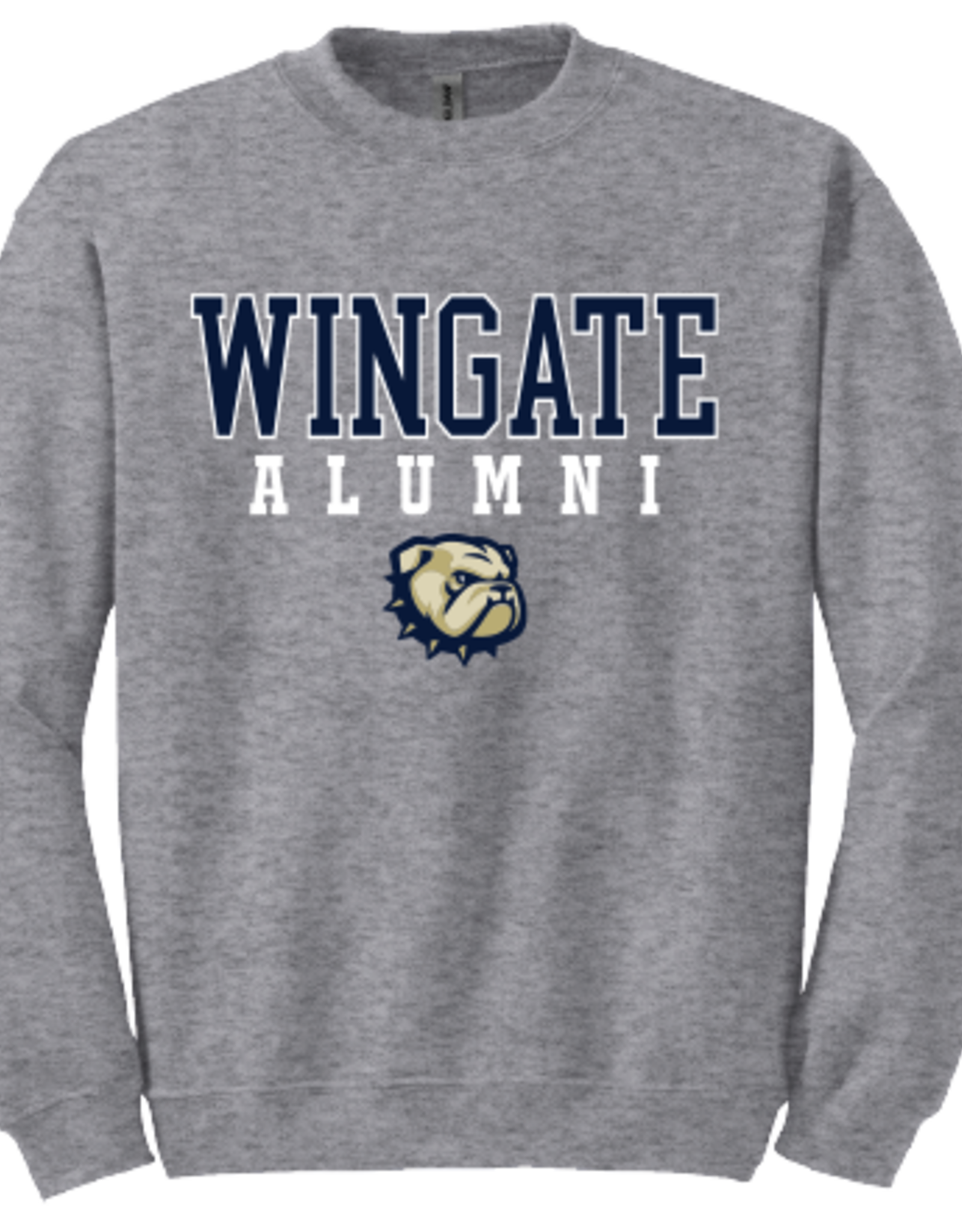 Gildan Grey Wingate Alumni Dog Head Crewneck Sweatshirt