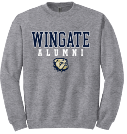 Gildan Grey Wingate Alumni Dog Head Crewneck Sweatshirt