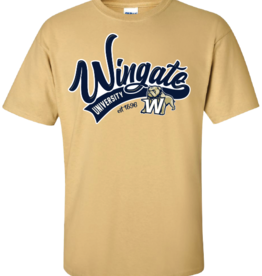Vegas Gold Wingate University Est 1896 Full Dog W Short Sleeve T Shirt