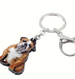 Real English Bulldog Keychain