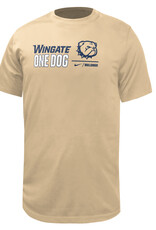Nike Vegas Gold Legend Wingate One Dog Dog Head Bulldogs Drifit Short Sleeve T Shirt