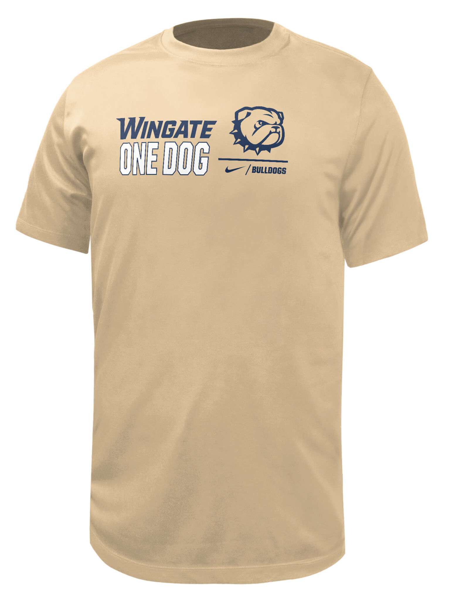 Nike Vegas Gold Legend Wingate One Dog Dog Head Bulldogs Drifit Short Sleeve T Shirt