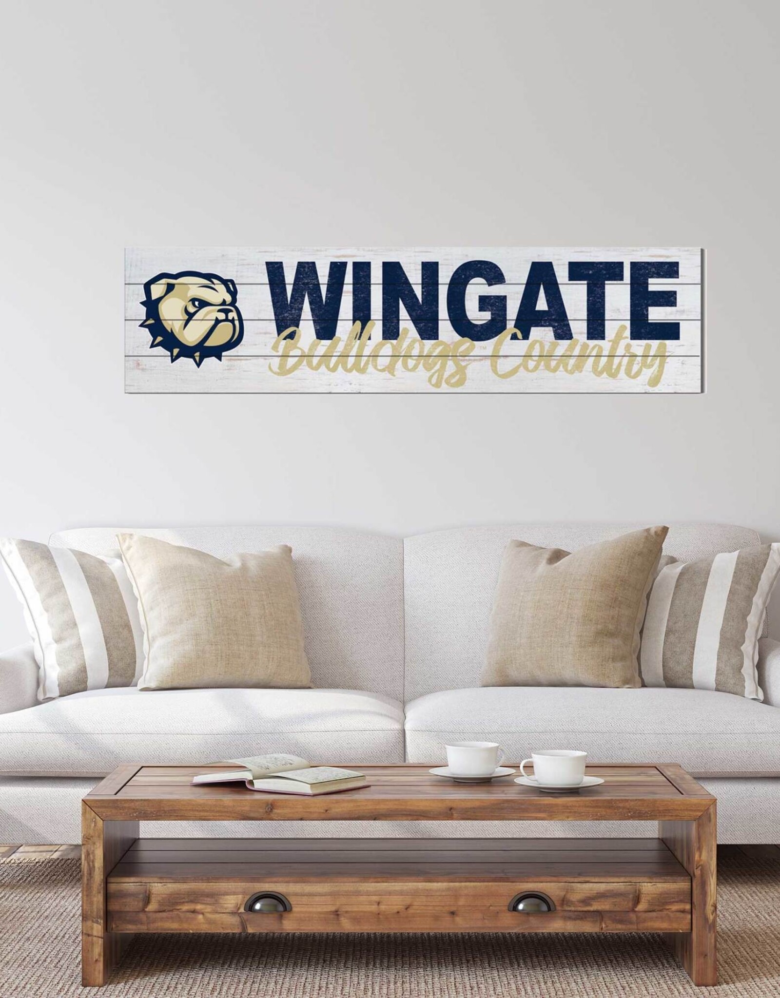 DROP SHIP ONLY 40 x 10 Wingate Bulldog Country Wood Sign (ONLINE ONLY)
