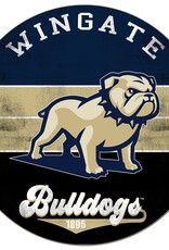 DROP SHIP ONLY 20 x 20 Wingate Standing Dog Bulldogs 1896 Retro Wood Sign (ONLINE ONLY)