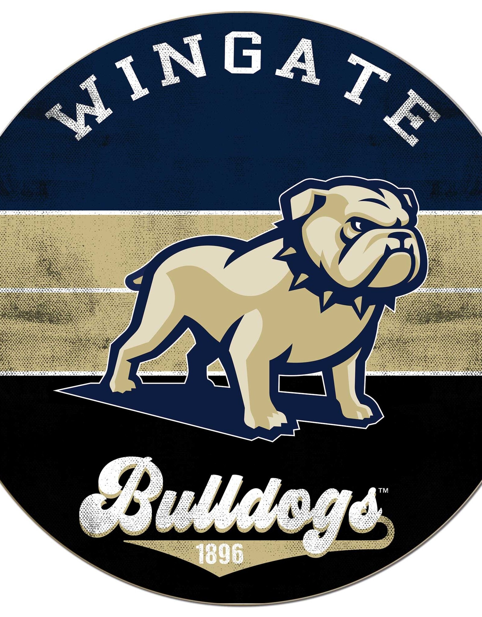 DROP SHIP ONLY 20 x 20 Wingate Standing Dog Bulldogs 1896 Retro Wood Sign (ONLINE ONLY)