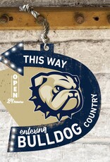 DROP SHIP ONLY 19 x 19.5 Dog Head This Way Wingate Country  Wood Sign (ONLINE ONLY)