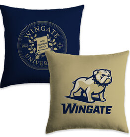 Jardine 18" x 18" 2-Pack Gold Full Dog Over Wingate and Navy Seal Microfiber Pillow Covers (pillow not included)