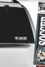 CDI 2" x 6" Dog Head Soccer Over Wingate University Decal