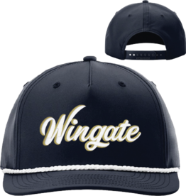 Navy Wingate Five Panel Classic Structured Snapback Rope Hat