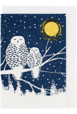 Peaceful Owls Holiday Card by EB Goodale