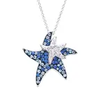 Ocean Jewelry AQUA MOM & BABY STARFISH PENDANT