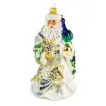 Christopher Radko Heartfully Yours Pavanne Santa with Peacock Limited Edition