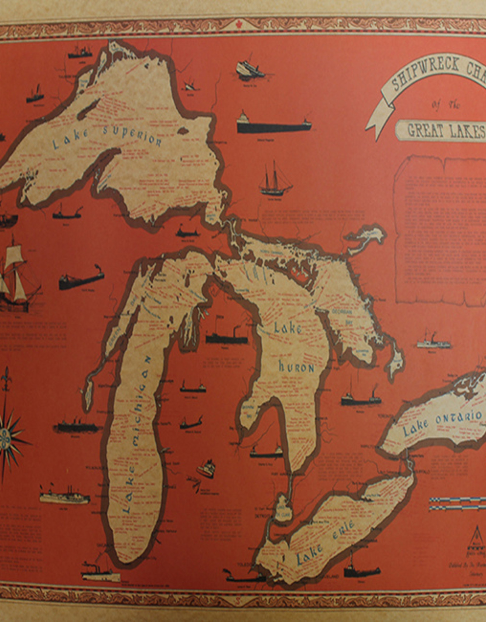 Great Lakes Shipwreck Chart