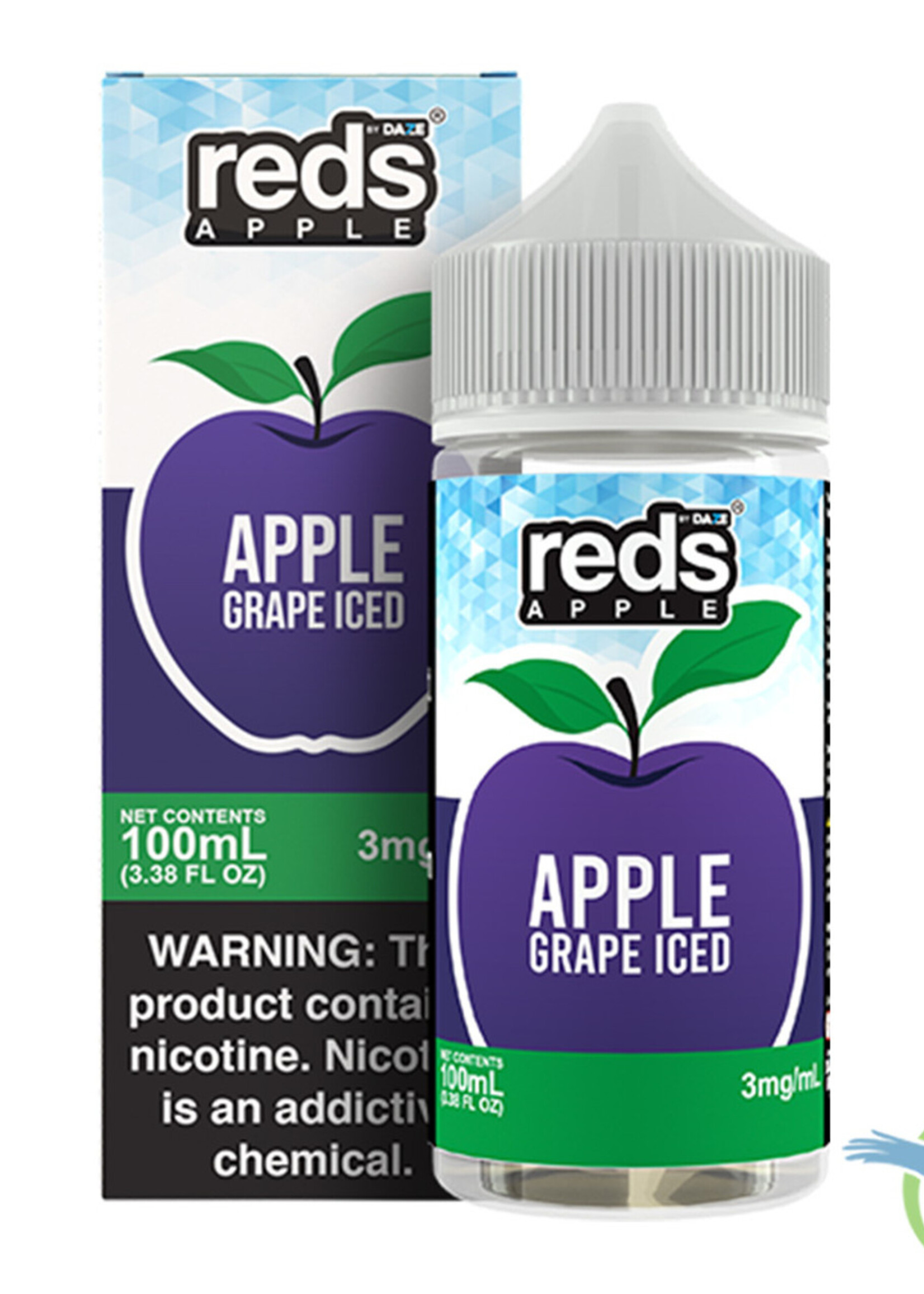 Reds Apple Iced E-Liquid By 7 Daze 100ML - Apple Grape Iced 6MG