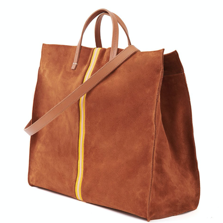 clare v suede tote