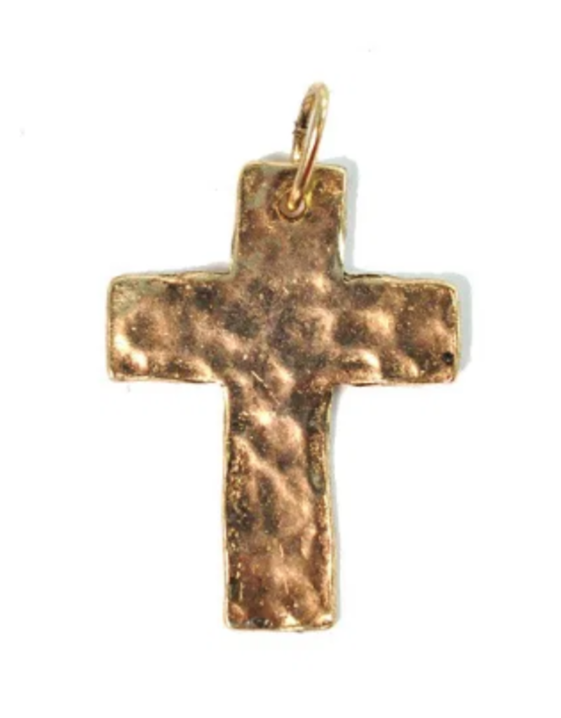 Diana Warner-Hammered Cross Charm