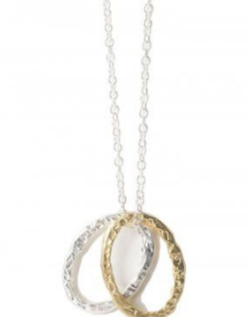 diana warner Diana Warner-Obligato Necklace-Double Oval Rings on Chain