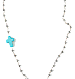 Floating Julie Cross Necklace - Short