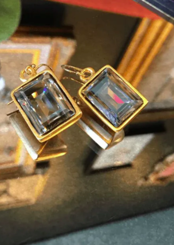 Diana Warner-Emerald Cut Earring on short hook