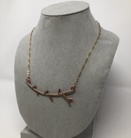 Holly Mills Rose Gold Tree Branch Necklace - Holly Mills N6