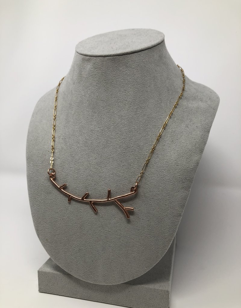 Holly Mills Rose Gold Tree Branch Necklace - Holly Mills N6