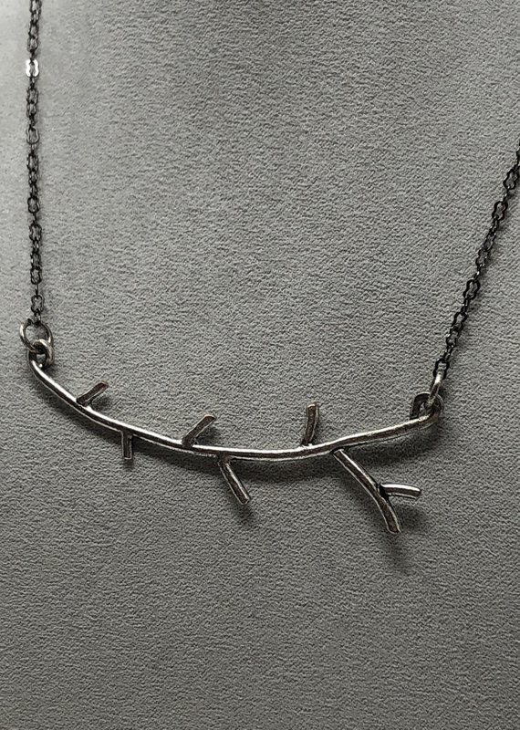 Silver Tree Branch Necklace - Holly Mills N6