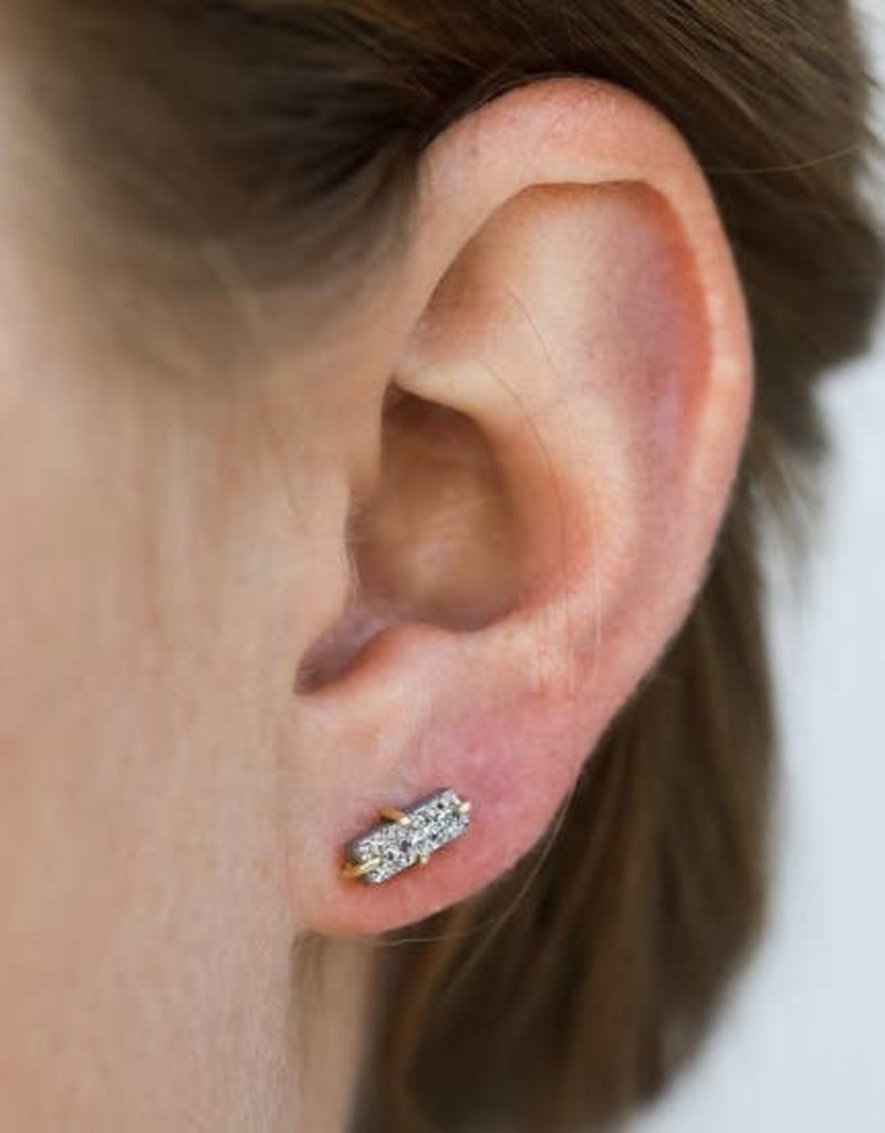 Indigo Faire Druzy Bar Stud Earring