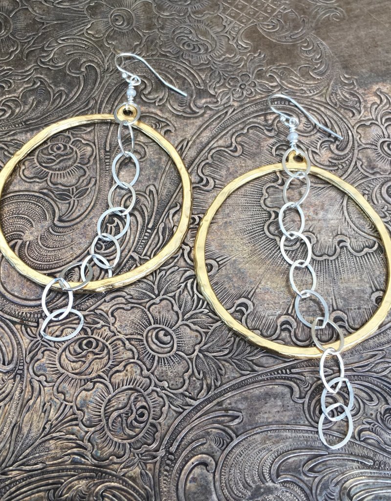 diana warner Diana Warner-Diana Large Hoop w/ Chain