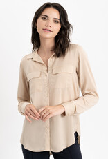 Renuar Renuar R5952 Woven LSLV Blouse w/ Pkts