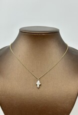 Diana Warner-Ryan Necklace-Pearl cross on simple chain