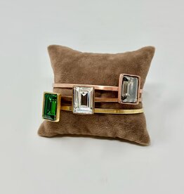 Diana Warner-Emerald Cut Stacking Bracelet